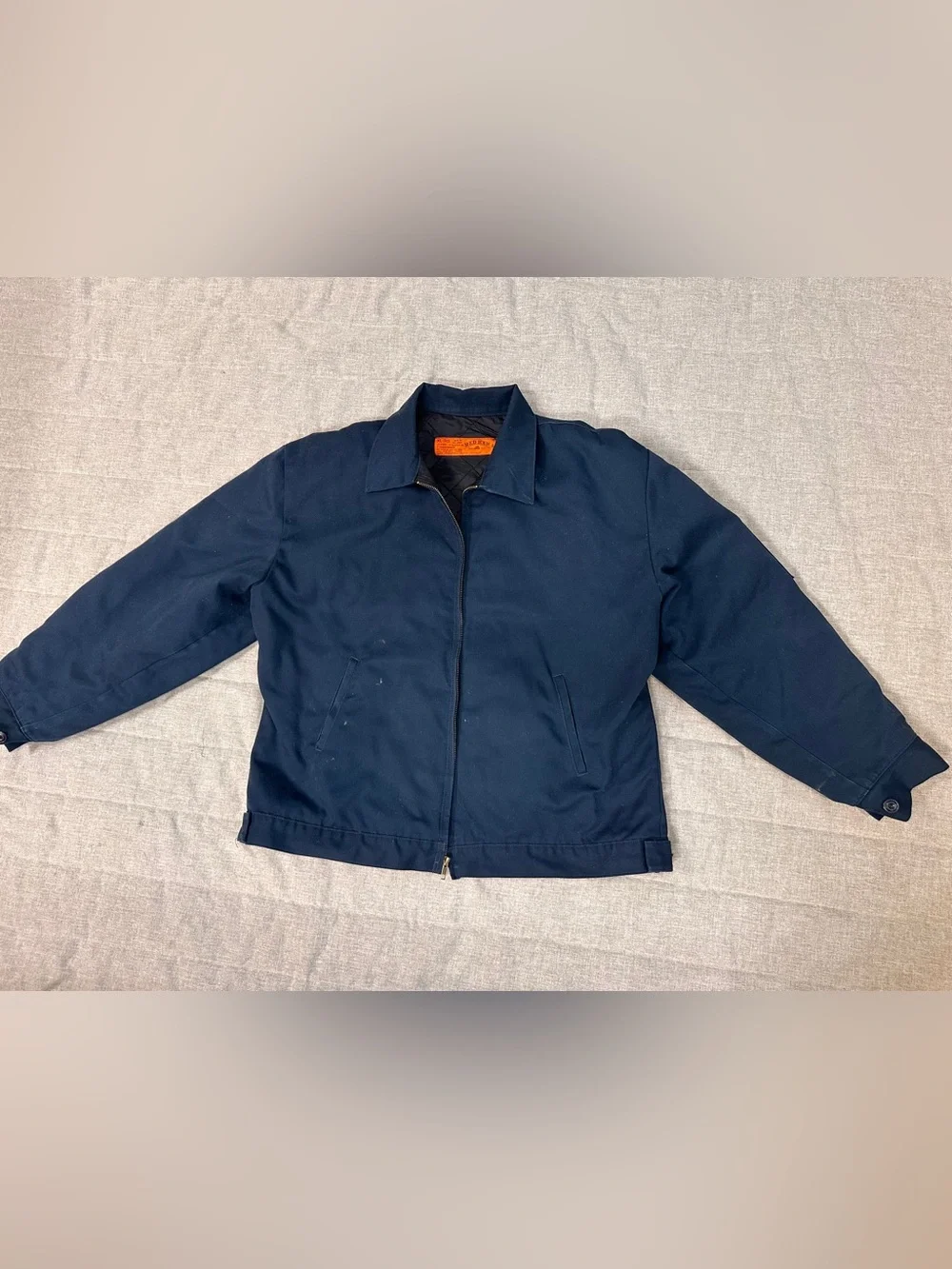 Vintage 90s Red Kap Navy Canvas Workwear Mechanics Jacket Mens XL